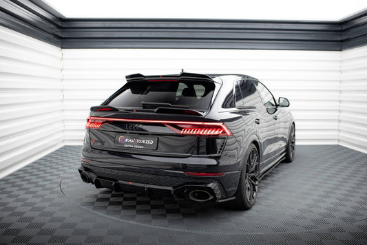 Maxton Höher Spoiler CAP für 3D Audi RSQ8 Mk1 schwarz Hochglanz