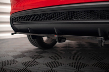 Maxton Mittlerer Diffusor Heck Ansatz DTM Look für Fiat 500X Sport Mk1 Facelift schwarz Hochglanz