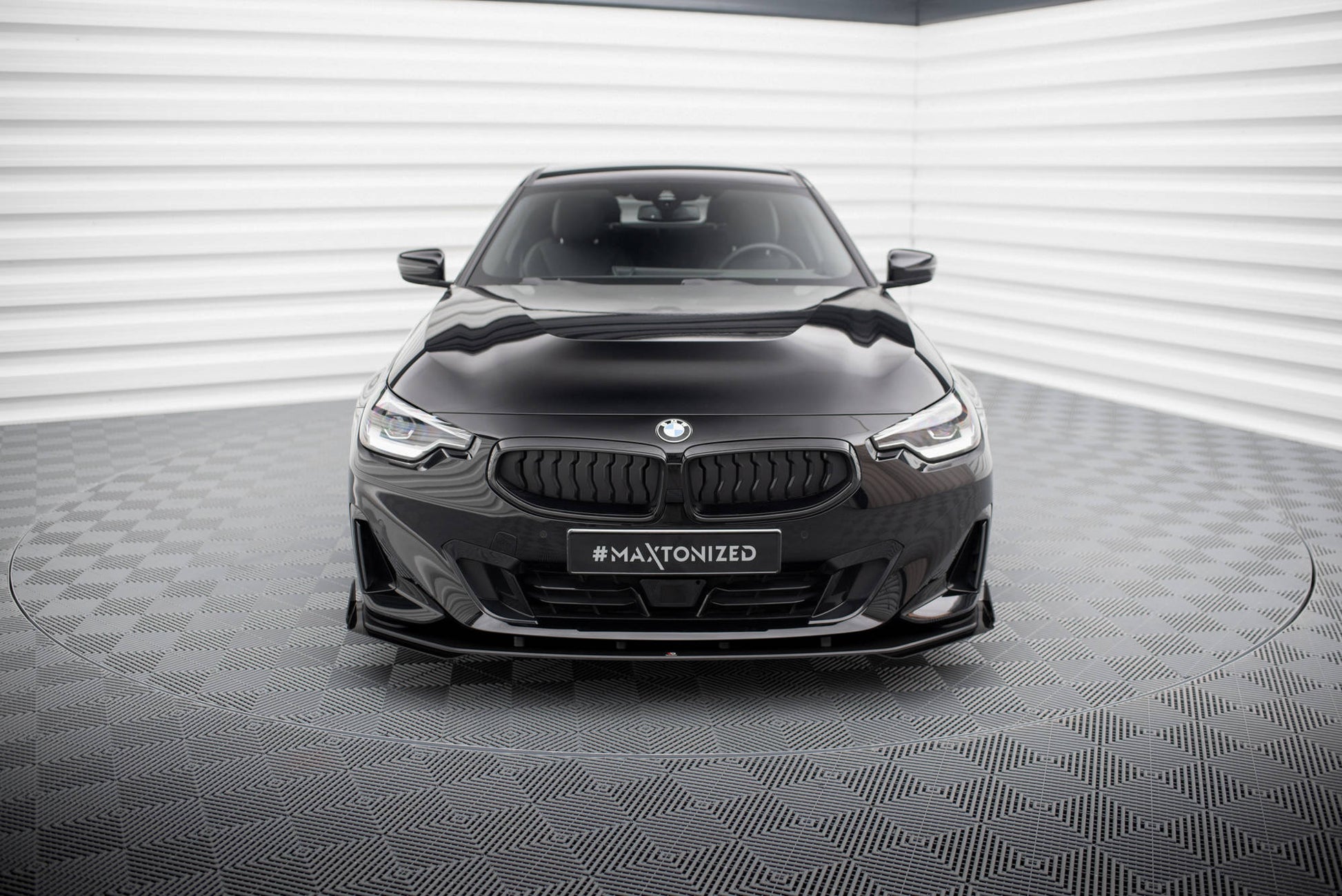Maxton Street Pro Front Ansatz für +Flaps für + Flaps BMW 2 Coupe G42 schwarz Hochglanz