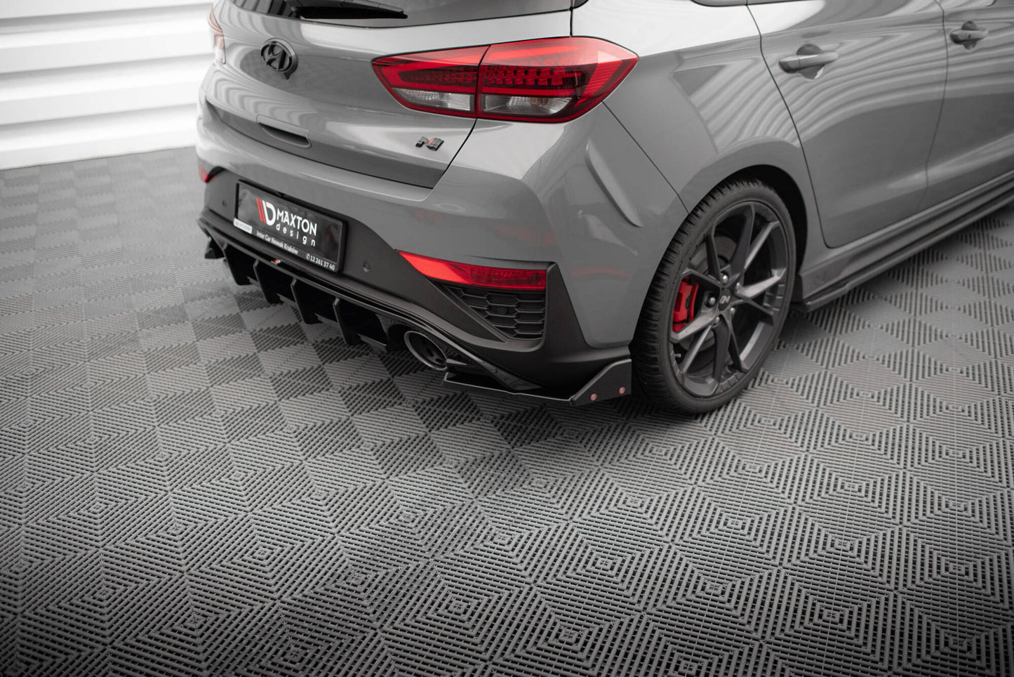 Maxton Heck Ansatz Flaps Diffusor V.4 +Flaps für Hyundai I30 N Hatchback Mk3 Facelift