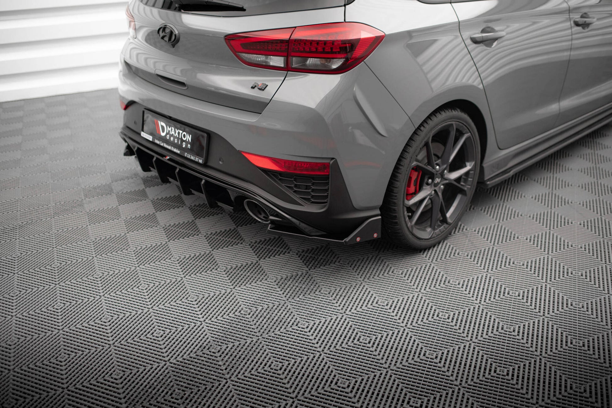 Maxton Heck Ansatz Flaps Diffusor V.4 +Flaps für Hyundai I30 N Hatchback Mk3 Facelift