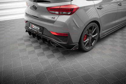 Maxton Heck Ansatz Flaps Diffusor V.4 +Flaps für Hyundai I30 N Hatchback Mk3 Facelift