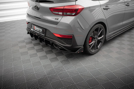 Maxton Heck Ansatz Flaps Diffusor V.4 +Flaps für Hyundai I30 N Hatchback Mk3 Facelift