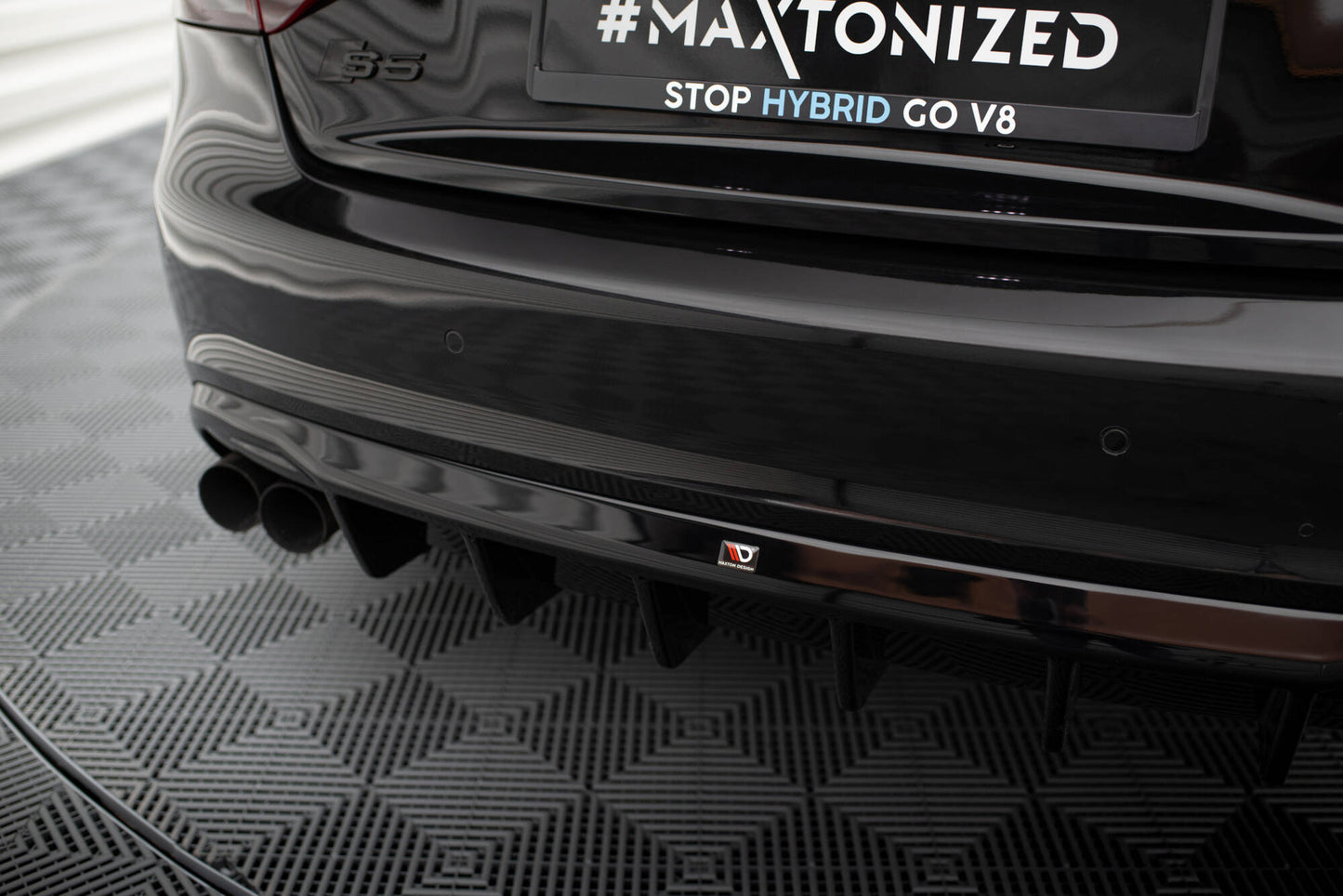 Maxton Diffusor Heck Ansatz für Audi S5 Coupe / Cabrio S-Line 8T