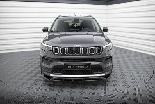 Maxton Front Ansatz für Jeep Compass Limited Mk2 Facelift schwarz Hochglanz