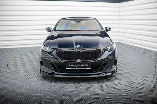 Maxton Front Ansatz V.2 für BMW 5er M-Paket G60 schwarz Hochglanz