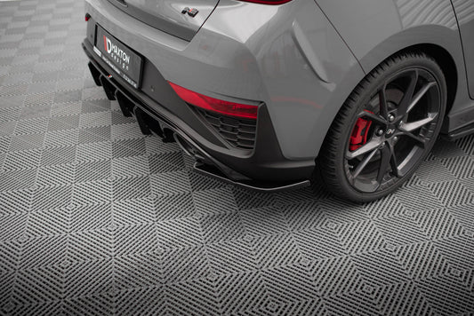 Maxton Heck Ansatz Flaps Diffusor V.5 für Hyundai I30 N Hatchback Mk3 Facelift schwarz Hochglanz