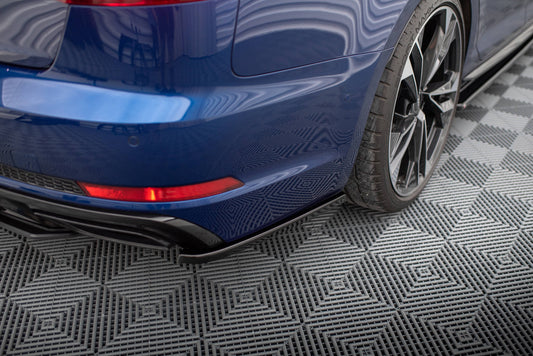 Maxton Heck Ansatz Flaps Diffusor für Audi A4 Competition B9  schwarz Hochglanz