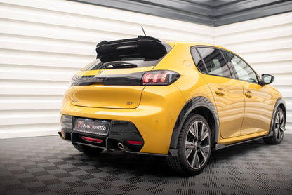 Maxton Hintere Seiten Flaps für Peugeot 208 GT Mk2 schwarz Hochglanz