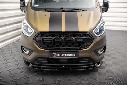Maxton Front Ansatz für Ford Tourneo Custom Mk1 Facelift schwarz Hochglanz