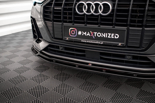 Maxton Front Ansatz V.2 für Audi Q3 S-Line F3 schwarz Hochglanz