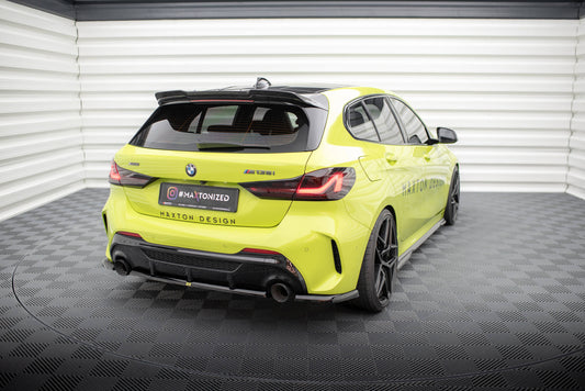 Maxton Heck Ansatz Flaps Diffusor V.1 für1 BMW 1er M-Paket / M135i F40 schwarz Hochglanz