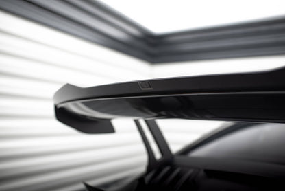 Maxton Höher Spoiler CAP für Porsche 911 992 GT3 schwarz Hochglanz