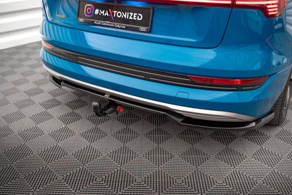 Maxton Mittlerer Diffusor Heck Ansatz DTM Look für Audi e-tron schwarz Hochglanz