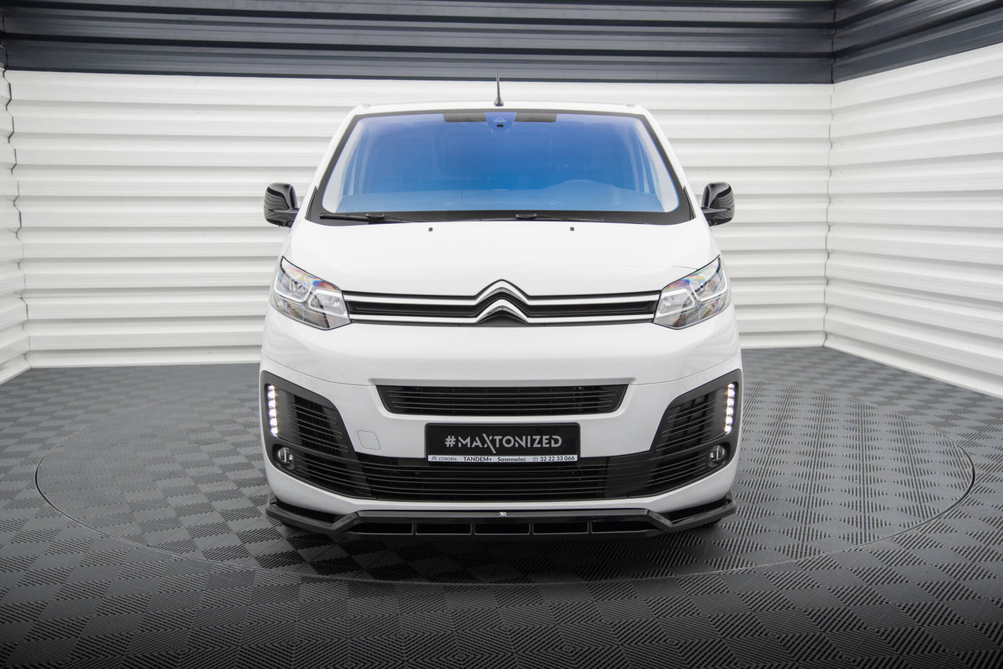 Maxton Front Ansatz für Citroen Jumpy Mk3 schwarz Hochglanz