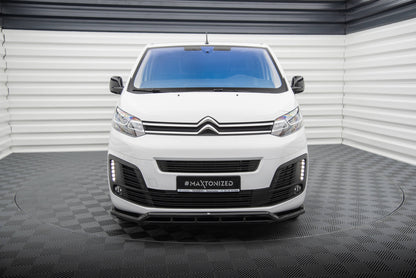 Maxton Front Ansatz für Citroen Jumpy Mk3 schwarz Hochglanz