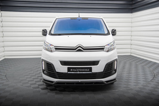 Maxton Front Ansatz für Citroen Jumpy Mk3 schwarz Hochglanz