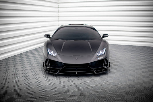 Maxton Front Ansatz für Lamborghini Huracan EVO schwarz Hochglanz