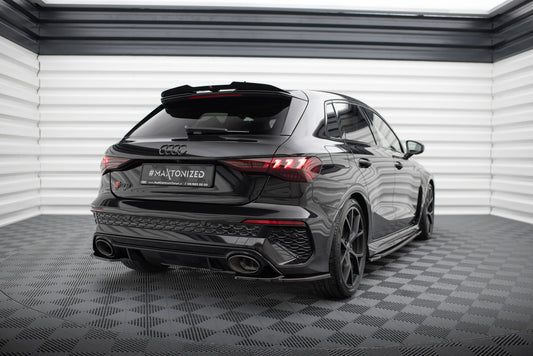 Maxton Heck Ansatz Flaps Diffusor V.1 für Audi RS3 Sportback 8Y schwarz Hochglanz