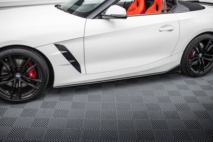 Maxton Seitenschweller Ansatz für BMW Z4 M40i / M-Paket G29 Facelift schwarz Hochglanz