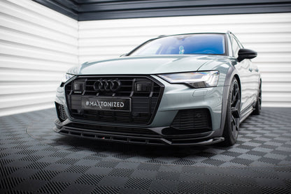 Maxton Front Ansatz für Audi A6 Allroad C8 schwarz Hochglanz