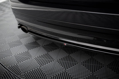 Maxton Heck Ansatz Flaps Diffusor für BMW 3er Touring E91 schwarz Hochglanz