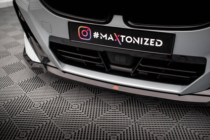 Maxton Front Ansatz V.1 für BMW 2 Coupe M-Paket / M240i G42 schwarz Hochglanz