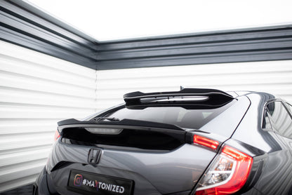 Maxton Höher Spoiler CAP für Honda Civic Sport Mk 10 schwarz Hochglanz