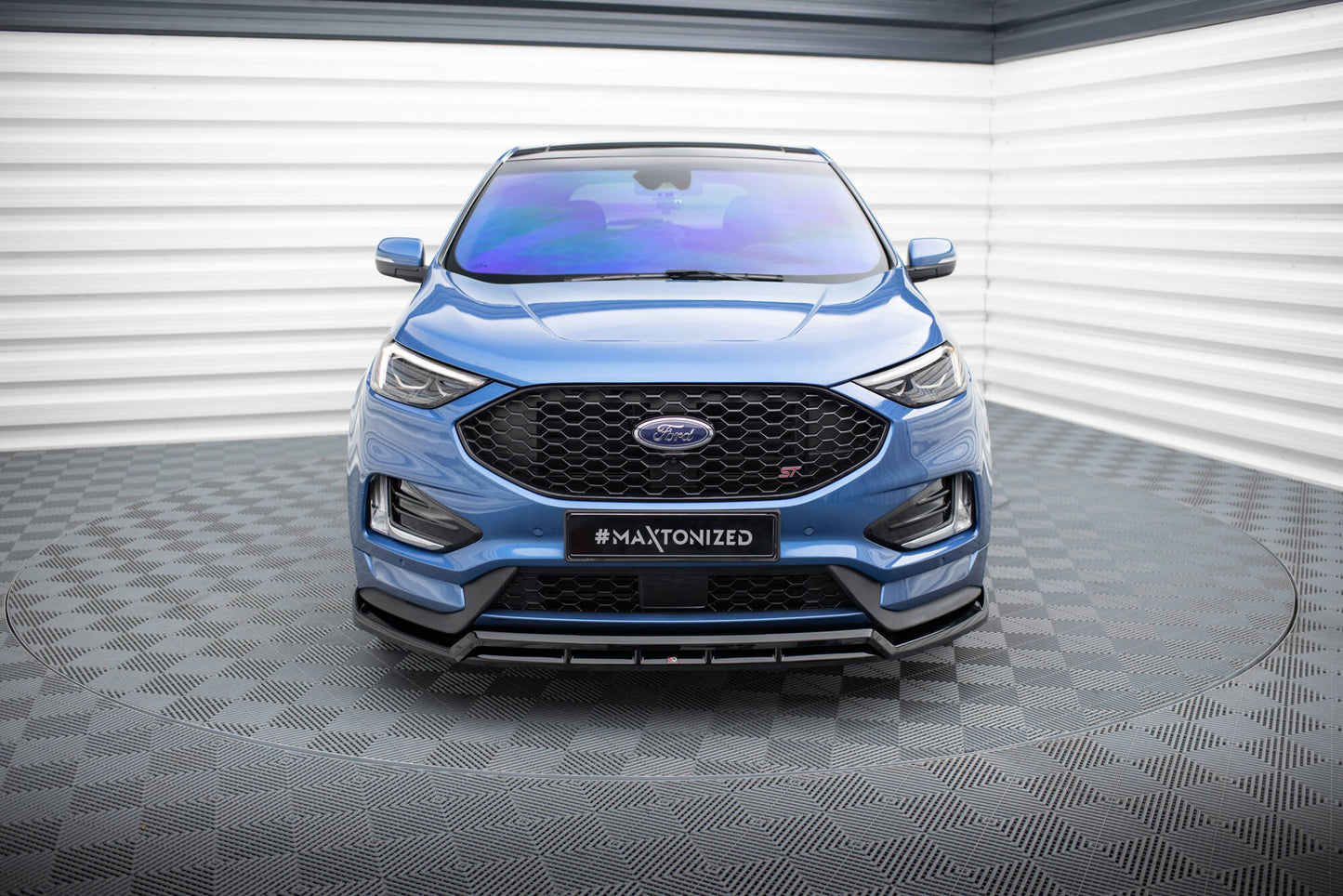 Maxton Front Ansatz für Ford Edge ST Mk2  schwarz Hochglanz