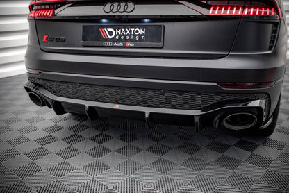 Maxton Diffusor Heck Ansatz für Audi RSQ8 Mk1 schwarz Hochglanz