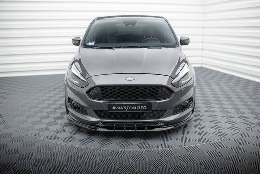 Maxton Front Ansatz für Ford S-Max ST-Line Mk2 schwarz Hochglanz