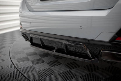 Maxton Mittlerer Diffusor Heck Ansatz für BMW M440i Gran Coupe G26 schwarz Hochglanz