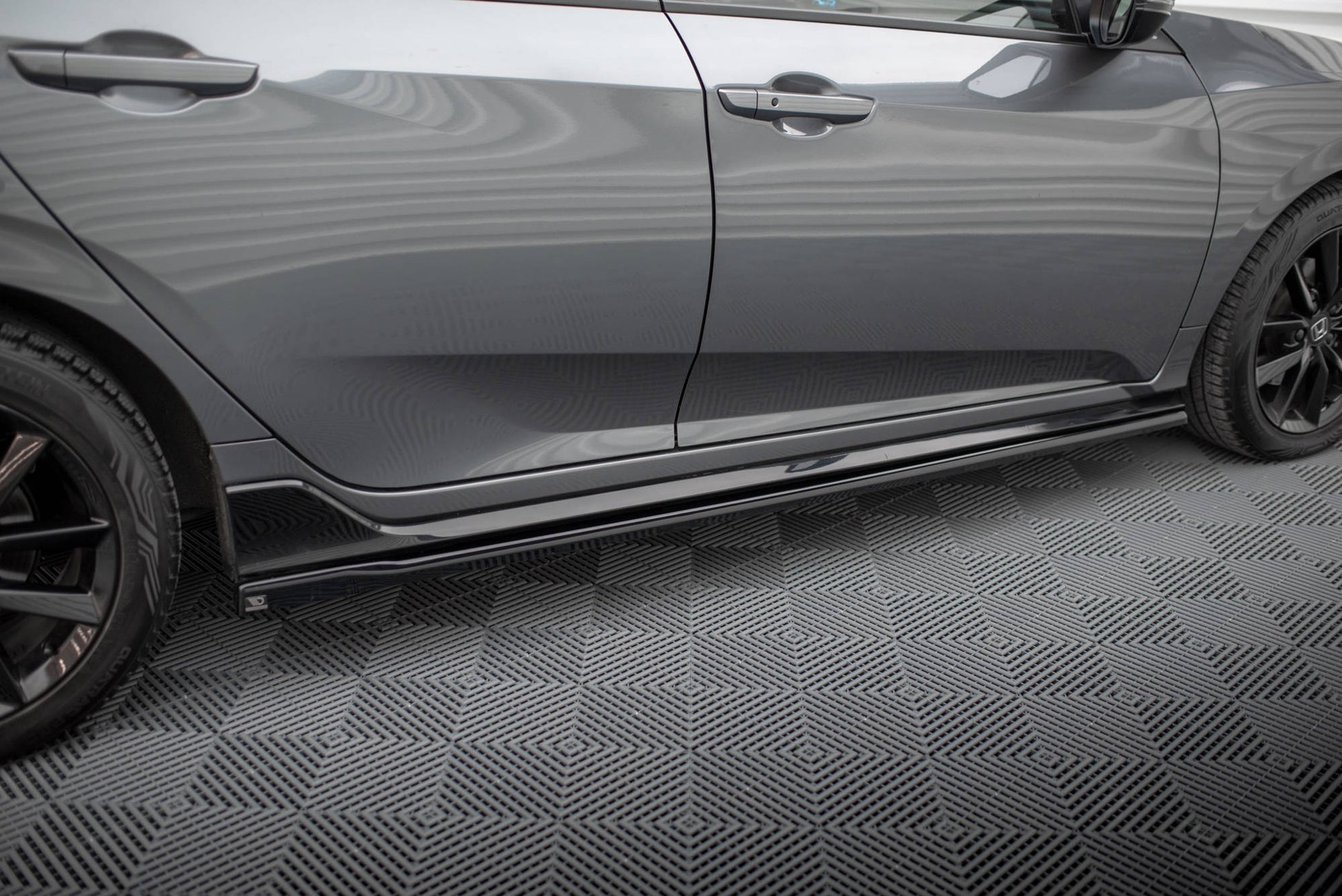 Maxton Seitenschweller Ansatz für Honda Civic Sport Mk 10 schwarz Hochglanz
