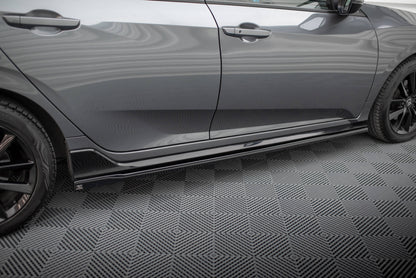 Maxton Seitenschweller Ansatz für Honda Civic Sport Mk 10 schwarz Hochglanz
