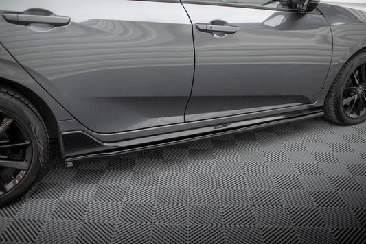 Maxton Seitenschweller Ansatz für Honda Civic Sport Mk 10 schwarz Hochglanz
