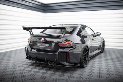 Maxton Street Pro Heck Ansatz Flaps Diffusor V.1 +Flaps für BMW M2 G87 schwarz Hochglanz