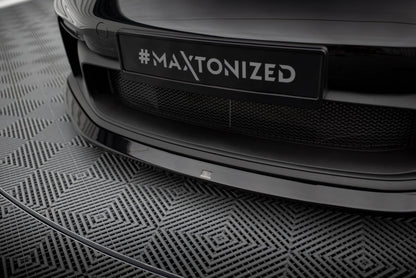Maxton Front Ansatz für Porsche 911 992 GT3 schwarz Hochglanz