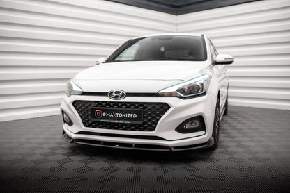 Maxton Front Ansatz V.2 für Hyundai I20 Mk2 Facelift schwarz Hochglanz
