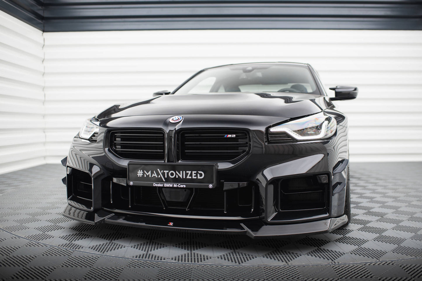 Maxton Front Ansatz V.2 für BMW M2 G87 schwarz Hochglanz