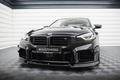 Maxton Front Ansatz V.2 für BMW M2 G87 schwarz Hochglanz