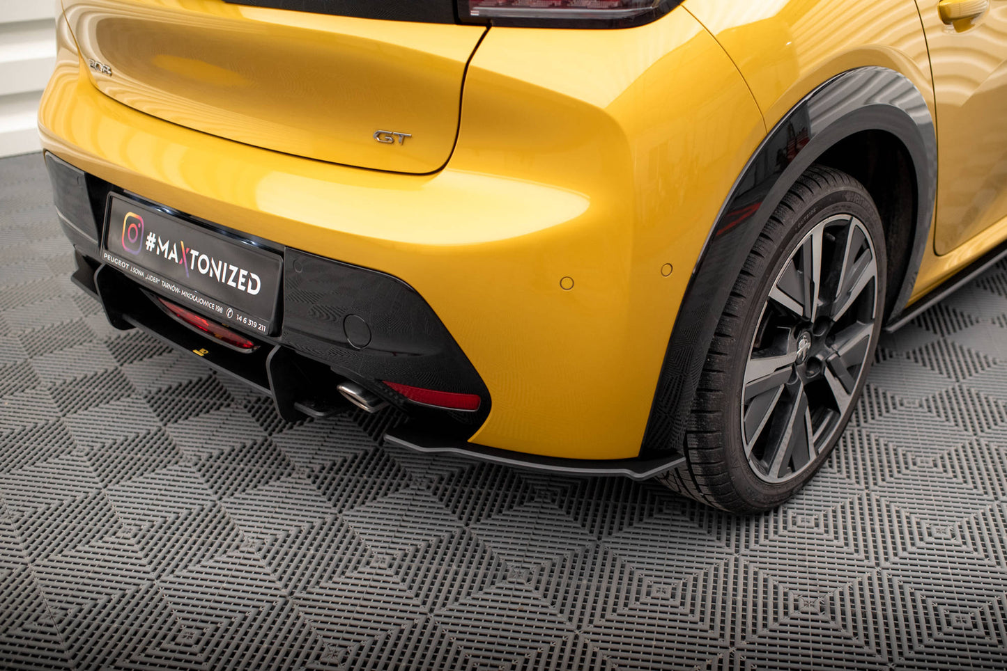 Maxton Street Pro Heck Ansatz Flaps Diffusor für Peugeot 208 GT Mk2