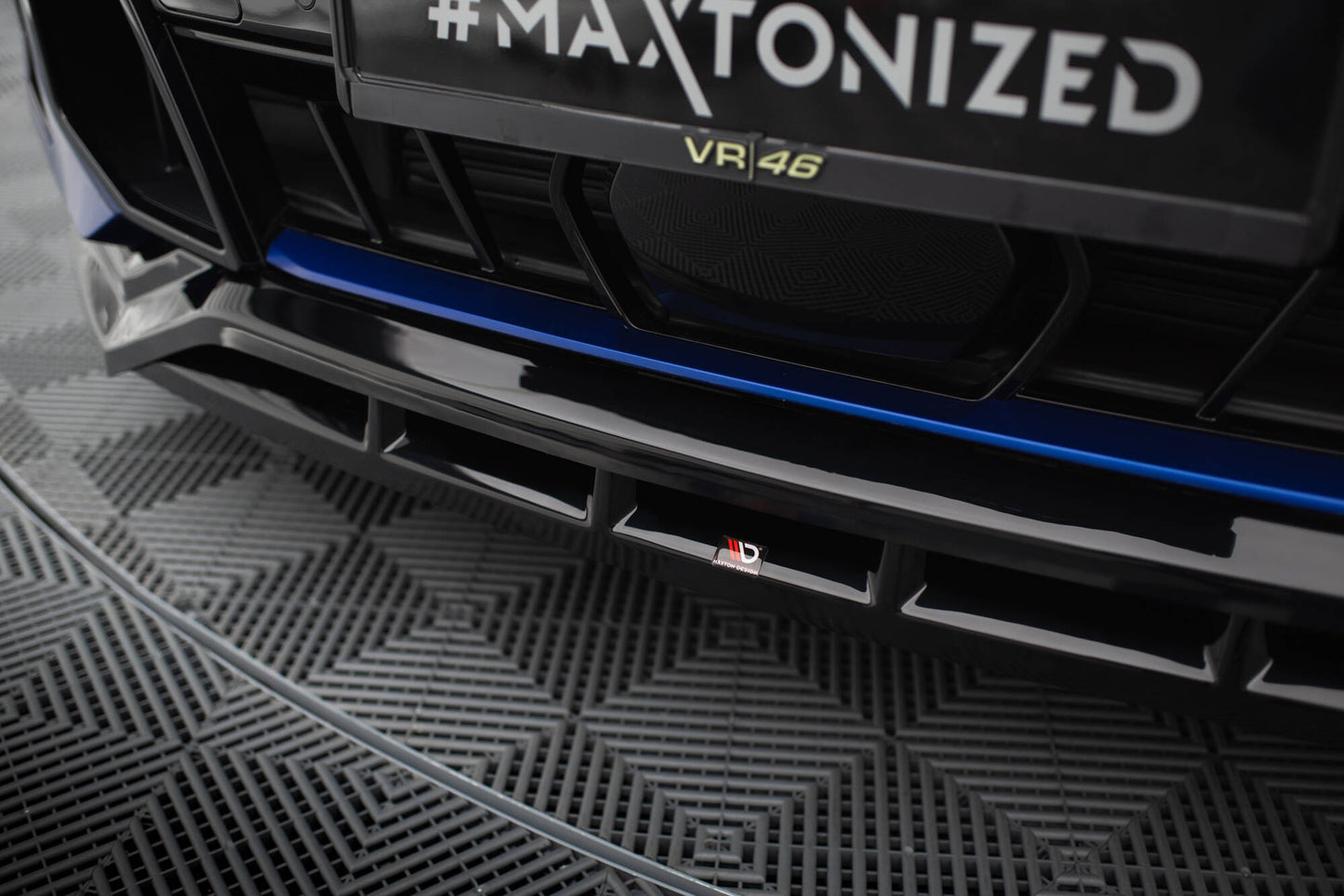 Maxton Front Ansatz V.1 für BMW X5 M-Paket G05 Facelift schwarz Hochglanz