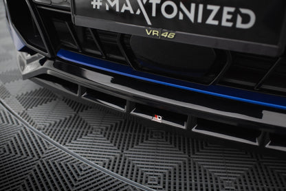 Maxton Front Ansatz V.1 für BMW X5 M-Paket G05 Facelift schwarz Hochglanz