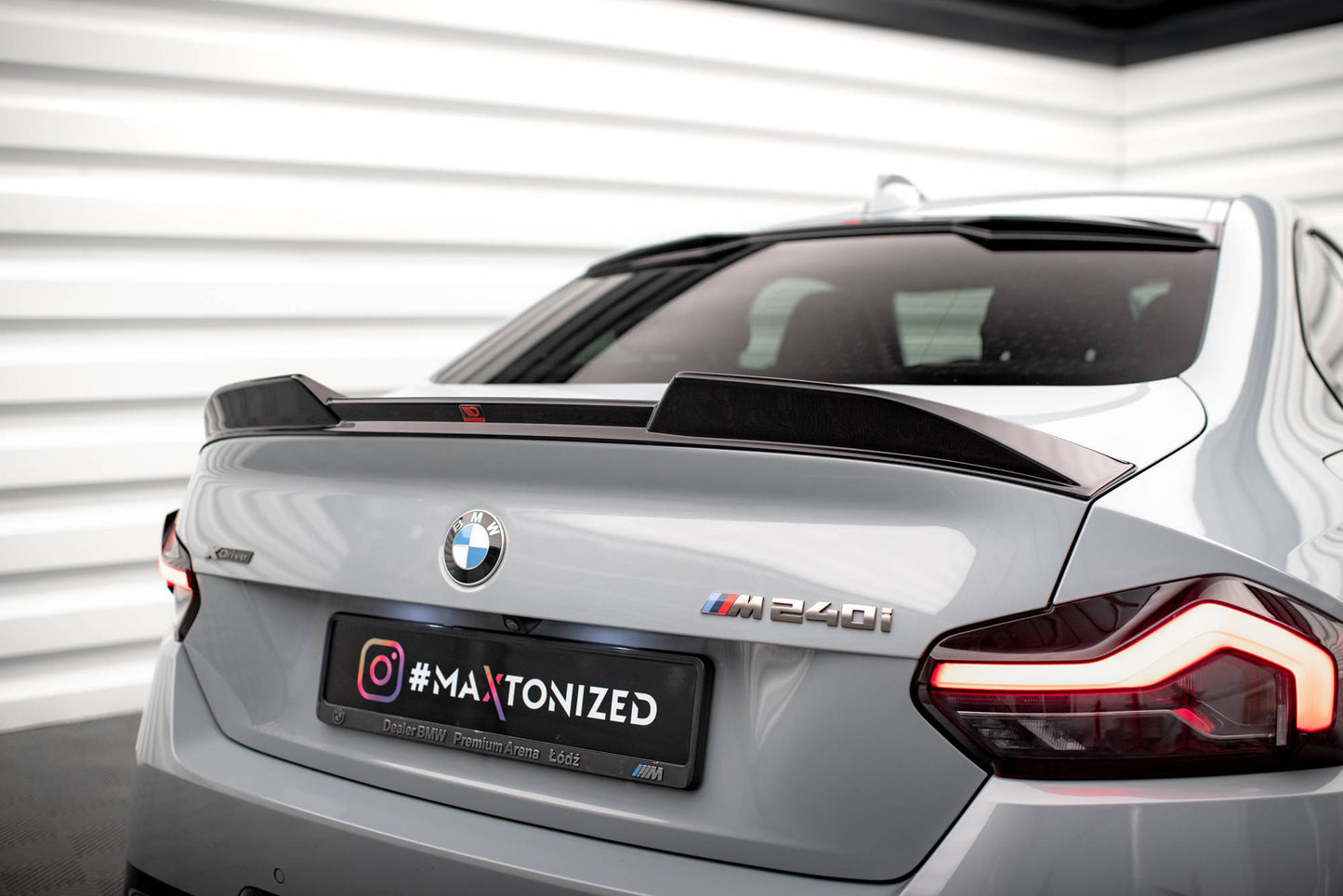 Maxton Spoiler CAP für 3D BMW 2 Coupe G42 / M2 G87 schwarz Hochglanz