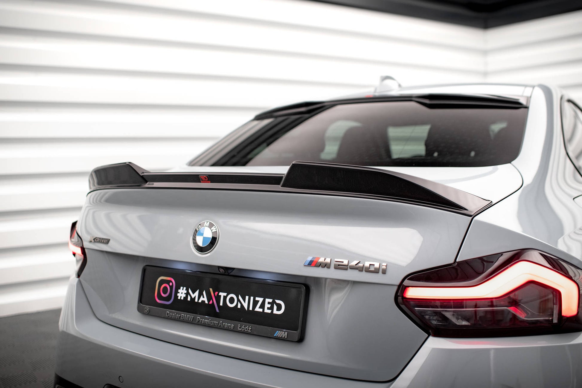 Maxton Spoiler CAP für 3D BMW 2 Coupe G42 / M2 G87 schwarz Hochglanz