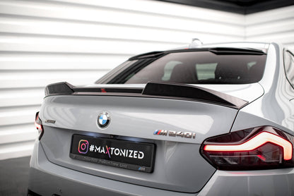 Maxton Spoiler CAP für 3D BMW 2 Coupe G42 / M2 G87 schwarz Hochglanz