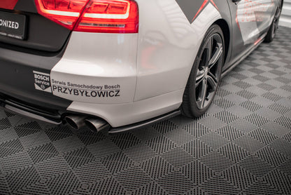 Maxton Heck Ansatz Flaps Diffusor für Audi S8 D4 schwarz Hochglanz