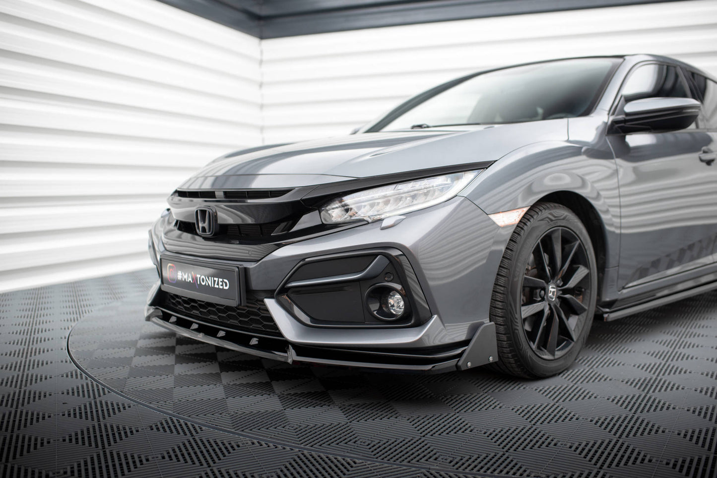 Maxton Front Ansatz +Flaps für Honda Civic Sport Mk 10