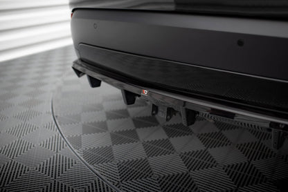 Maxton Mittlerer Diffusor Heck Ansatz DTM Look für Land Rover Discovery HSE Mk5 schwarz Hochglanz