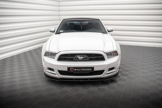 Maxton Front Ansatz für Ford Mustang Mk5 Facelift schwarz Hochglanz
